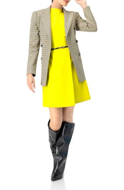 Ivonne Double-breasted Checkered Blazer In Multi