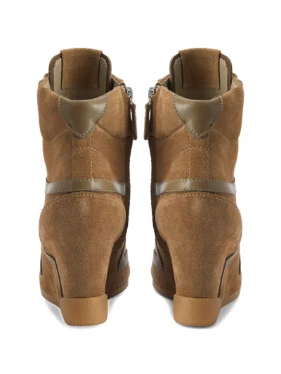 Giuseppe Zanotti Top Wedge Lace-up Sneakers In Brown