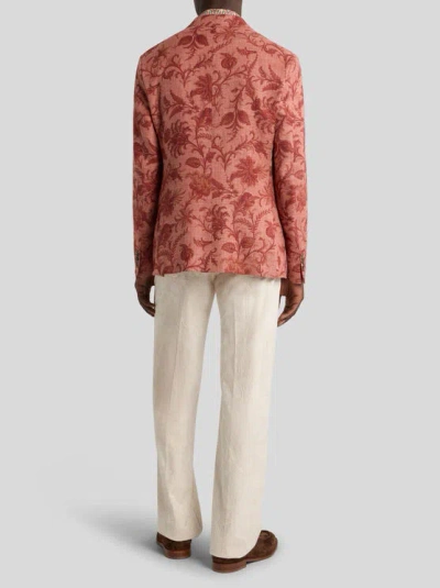 Etro Single-breasted Blazer In Orange