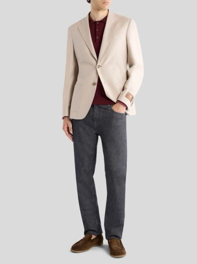 Etro Single-breasted Blazer In Neutral