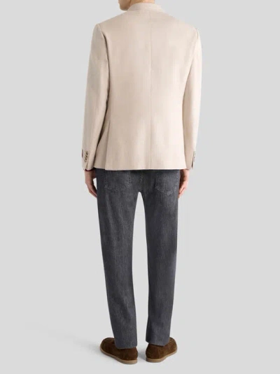 Etro Single-breasted Blazer In Neutral
