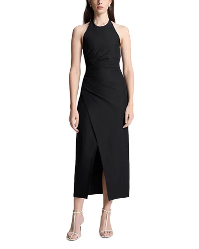 A.l.c . Sylvie Halter Neck Linen Blend Dress In Black