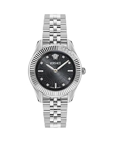 Versace Montre Greca Time Diamond In Silver