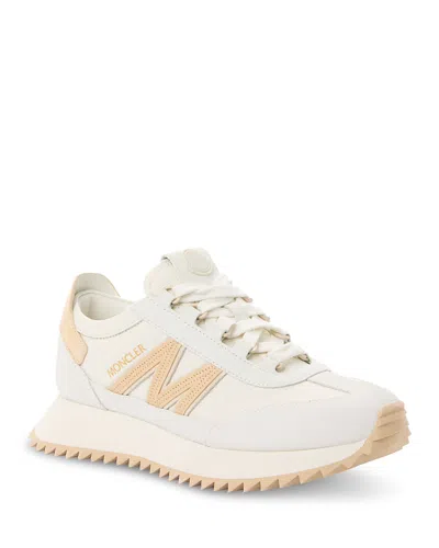 Moncler Pacey2 Sneaker In White Canvas And Leather In Multi