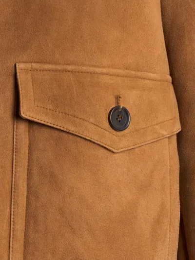 Bally Shearling-lining Flap-pocket Jacket In Brown