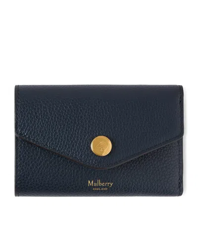 Mulberry Leather Folded Multi-card Wallet In Blue