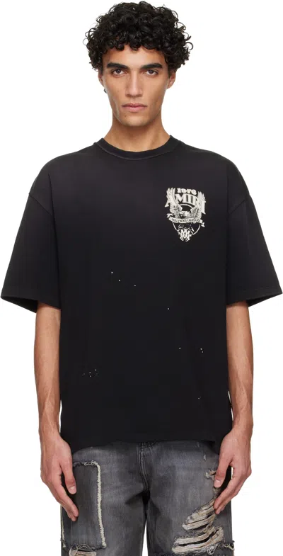 Amiri Eagle Printed Oversized T-shirt In Black