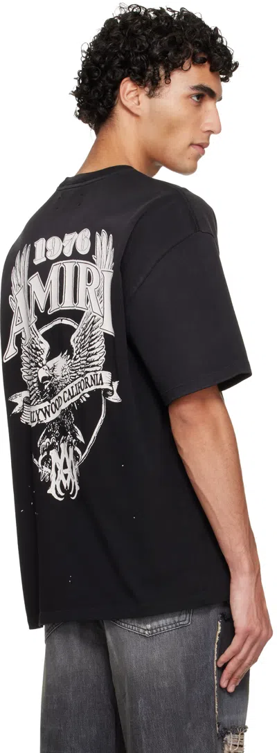Amiri Eagle Printed Oversized T-shirt In Black