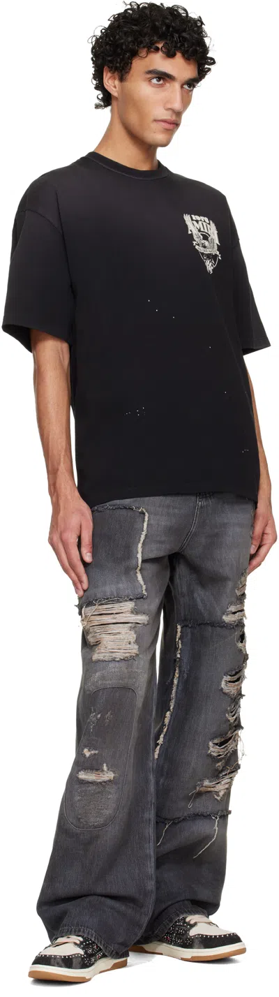 Amiri Eagle Printed Oversized T-shirt In Black