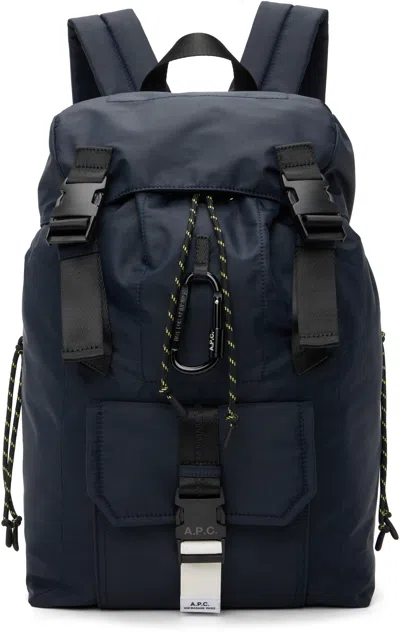Apc Navy Trek Backpack In Blue