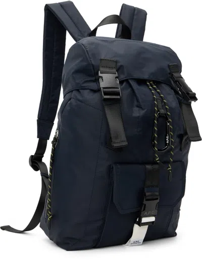 Apc Navy Trek Backpack In Blue