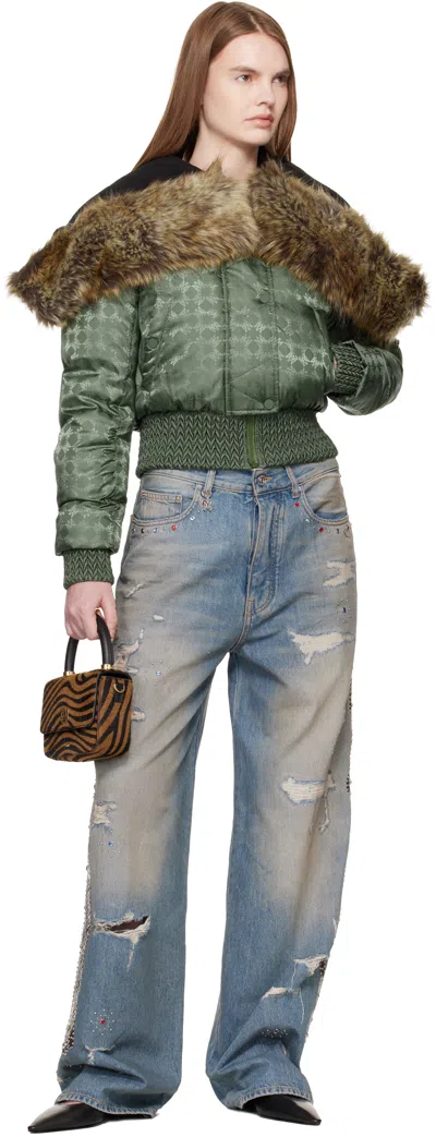 Amiri Green Ma Quad Hooded Jacket In Green