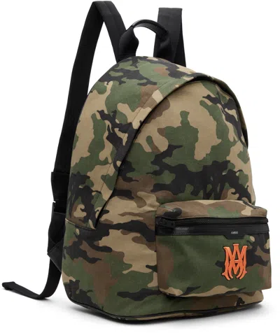 Amiri Khaki Ma Camo Backpack In Multi