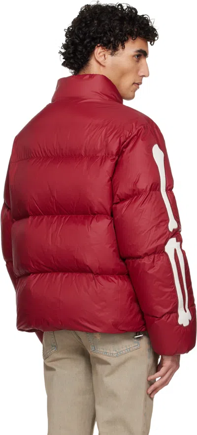 Amiri Red Bones Down Jacket In Red