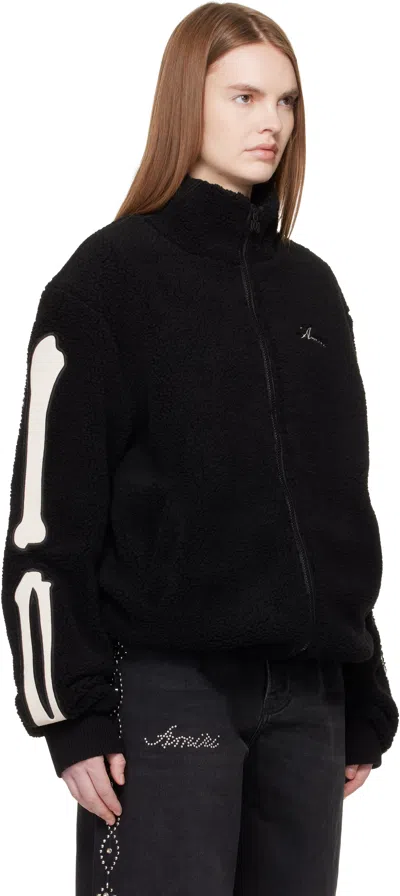 Amiri Bones-details Logo-embroidered Jacket In Black