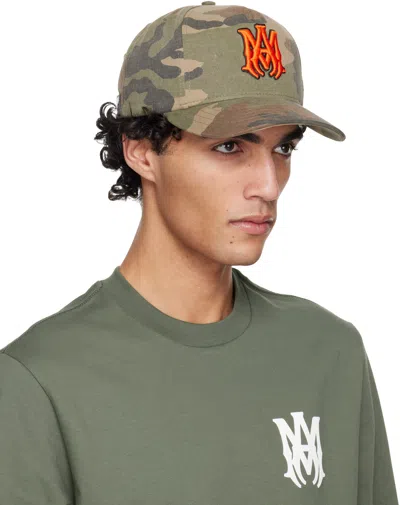 Amiri Camo Pattern Hat Adjustable Back Strap In Multi