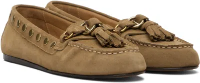 Isabel Marant Taupe Suede Loafers In Brown
