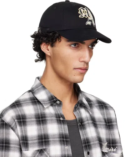 Amiri Black Varsity Patch Cap In Black