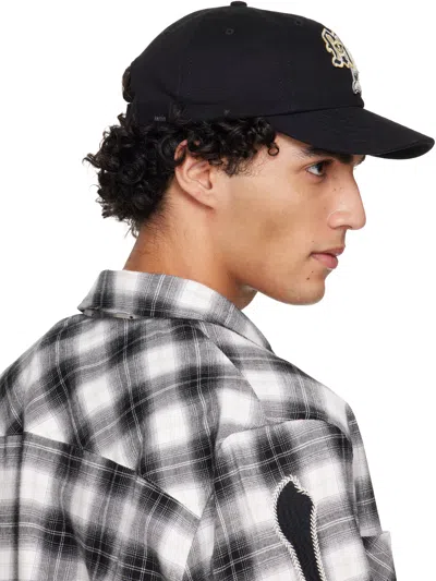 Amiri Black Varsity Patch Cap In Black