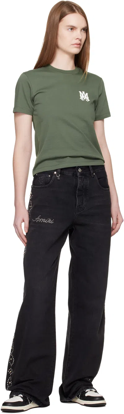 Amiri Black Stud Baggy Jeans In Black