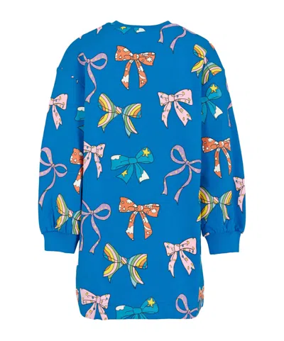 Stella Mccartney Bow Pattern Dress In Blue
