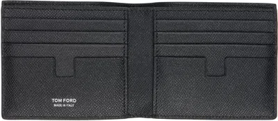 Tom Ford Black T Line Class Bifold Wallet In Black