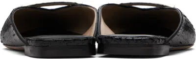 Tom Ford Julianne Patent Python-printed Mules In Black