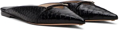 Tom Ford Julianne Patent Python-printed Mules In Black