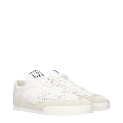 Chloé Chloe Women Sneakers Kick In Mesh E Pelle Scamosciata In Red