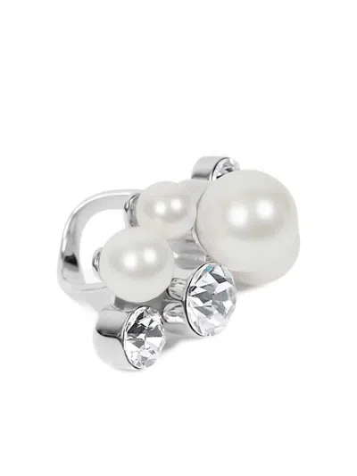 Dries Van Noten Ornamented Ring In White