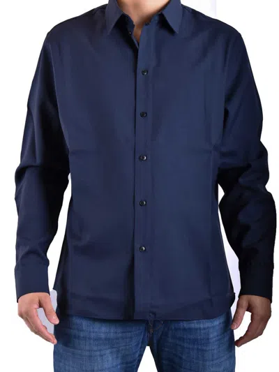 Laneus Tailored Long Sleeves Shirt In Blue