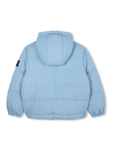 Marc Jacobs Checked Puffer Jacket In Blue