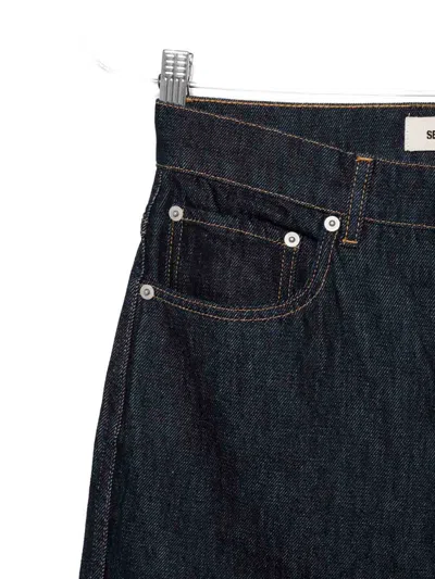 Semicouture Button Fly Five Pockets In Blue