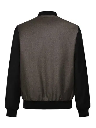 Giuliano Galiano Steve Wool Bomber Jacket In Brown