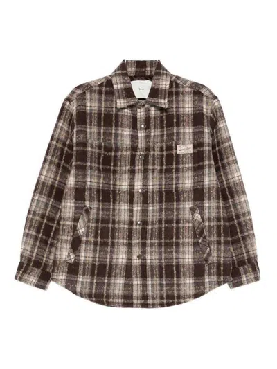 Dunst Madras Pattern Flannel Jacket In Multi