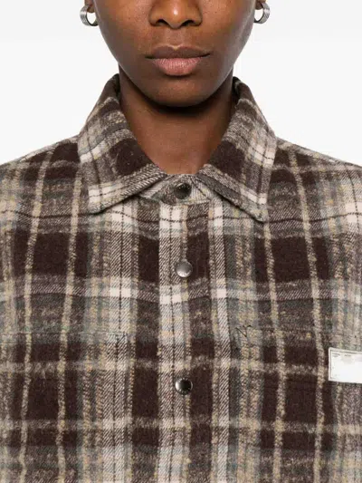 Dunst Madras Pattern Flannel Jacket In Multi