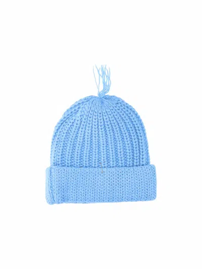 Mythinks Logo-patch Beanie Hat In Blue