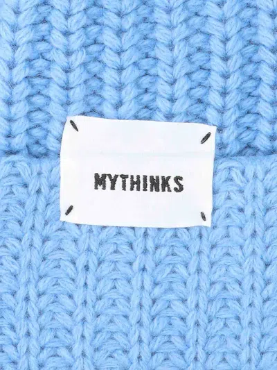 Mythinks Logo-patch Beanie Hat In Blue