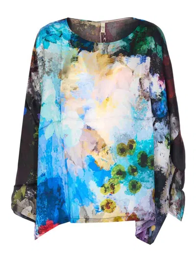 Yavi Printed Top In Blue