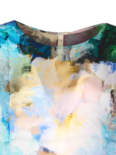 Yavi Printed Top In Blue