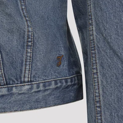 Jacquemus Classic Cotton Denim Jacket With Tailored Hem And Chest Pockets In Blue