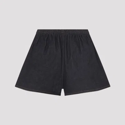 Jacquemus Amelo Shorts Contrast Stitching Elastic Waistband In Blue
