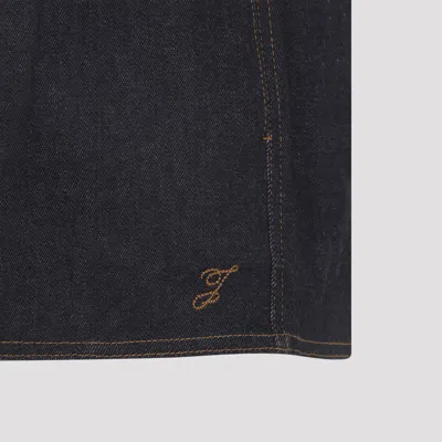 Jacquemus Amelo Shorts Contrast Stitching Elastic Waistband In Blue