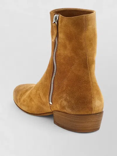 Marsèll Granblocco Suede Ankle Boots Block Heel In Brown