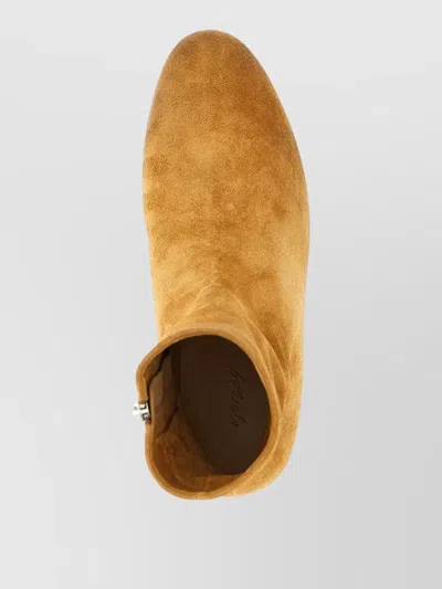 Marsèll Granblocco Suede Ankle Boots Block Heel In Brown