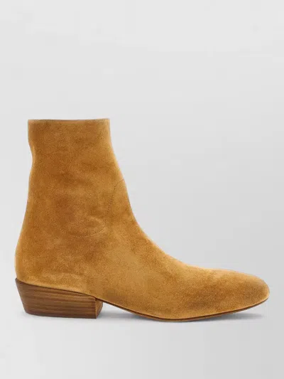 Marsèll Granblocco Suede Ankle Boots Block Heel In Brown