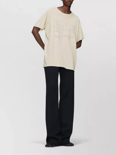 Maison Margiela Number Print Graphic Relaxed Fit T Shirt In Neutral