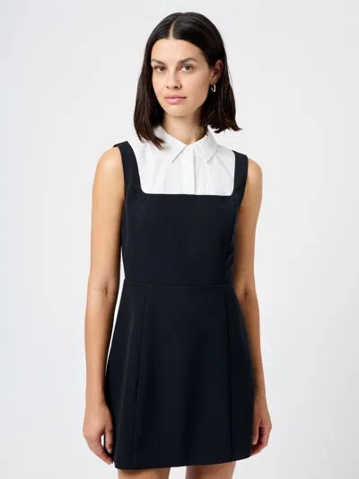 French Connection Echo Crepe Sleeveless Dress In Black