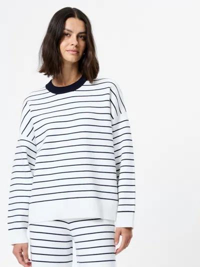 French Connection Marley Striped Sweater In White