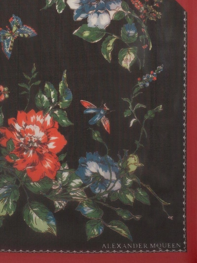 Shop Alexander Mcqueen Floral Tablecloth Scarf